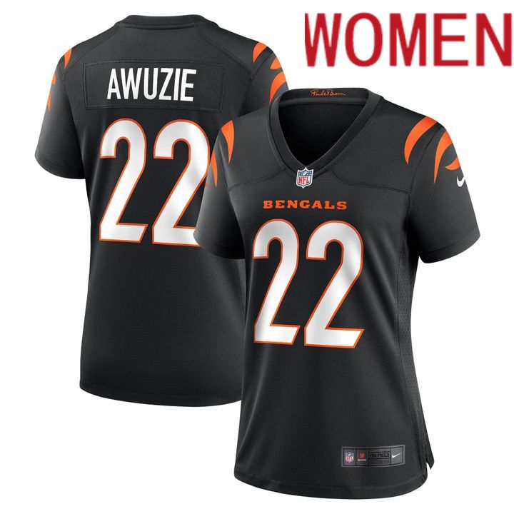Women Cincinnati Bengals #22 Chidobe Awuzie Black Nike Limited Player NFL Jersey->youth nfl jersey->Youth Jersey